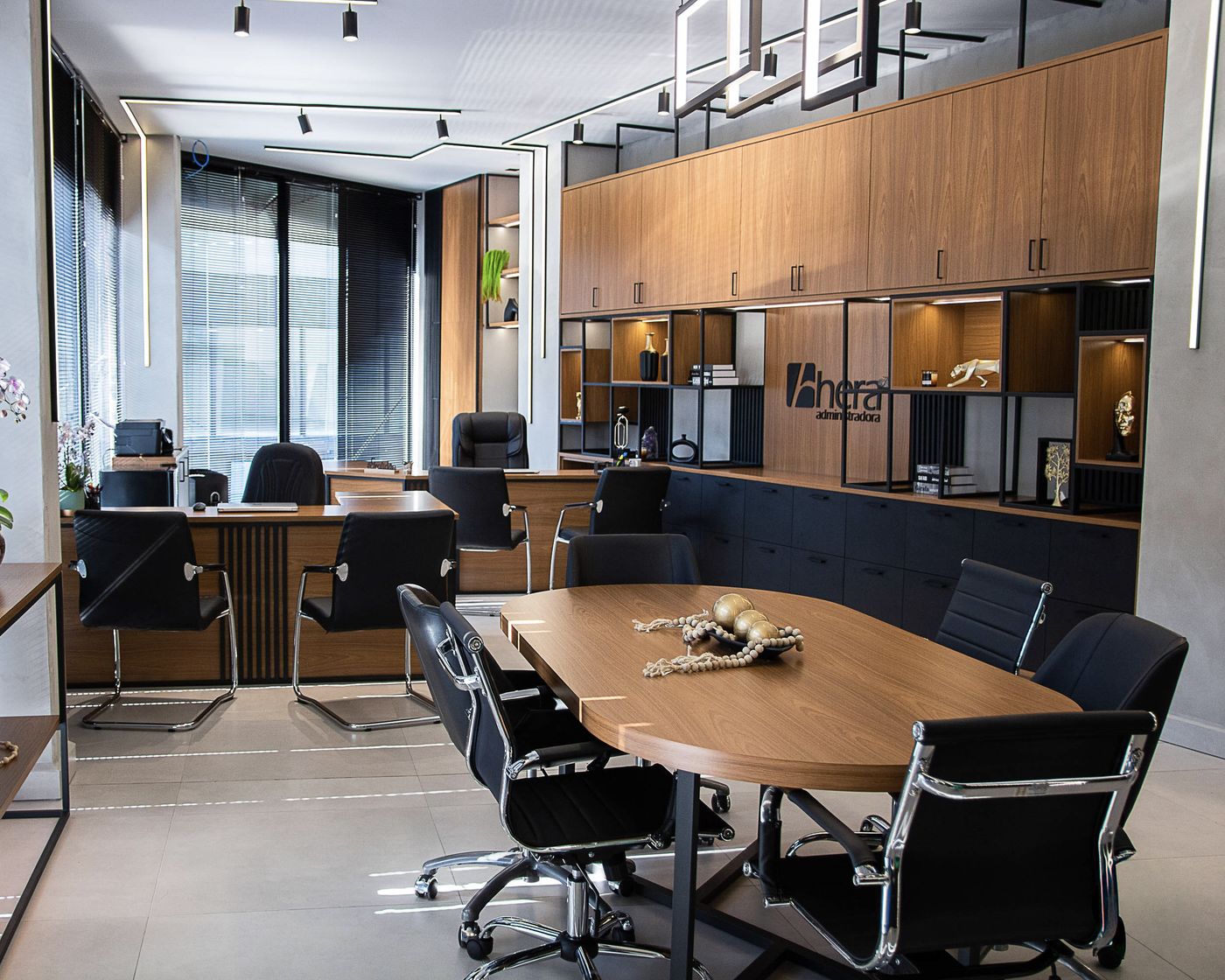 Sala de reunião planejada em Indaial pela Priorizze